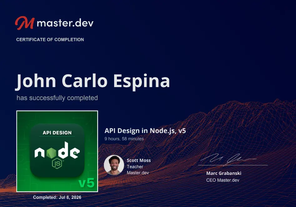 API Design in Node.js, v5