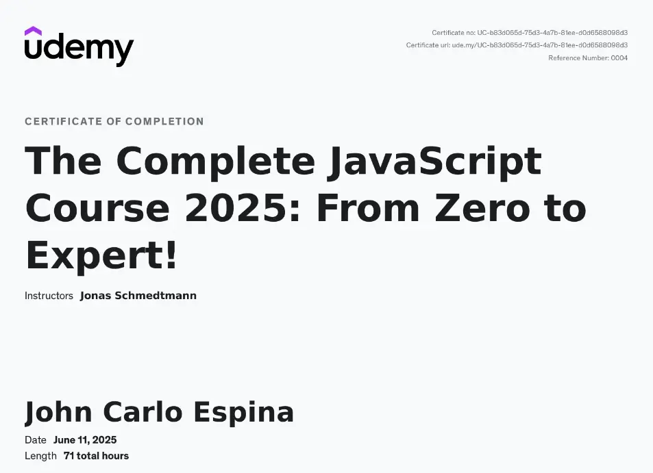 The Complete JavaScript Course 2025: From Zero to Expert!